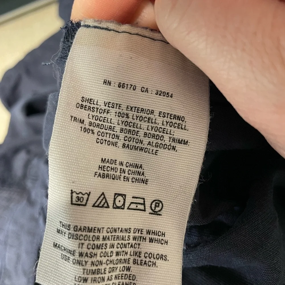 Anthropologie hei hei navy utility jumpsuit short sleeve blue women’s size small - Picture 7 of 7